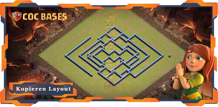COC Basen Mauern Clash of Clans RH13 Krieg Basis - CKL (Clankriegsliga) Basen