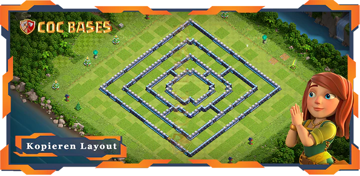 COC Basen Mauern Clash of Clans RH14 Anti LuftAnti ElektroAnti BallonAnti Drache Basis