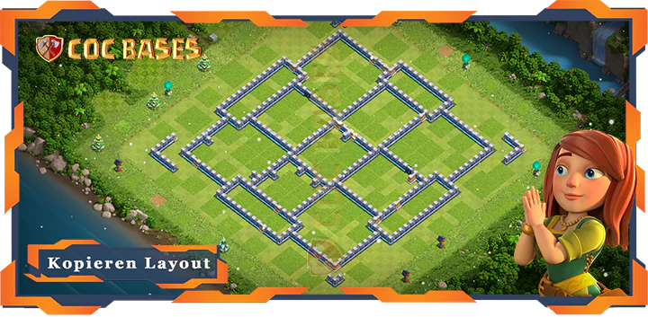 COC Basen Mauern Clash of Clans RH14 Hybrid Basis