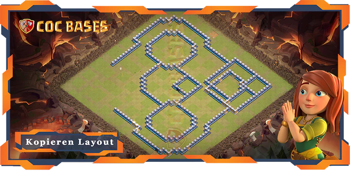 COC Basen Mauern Clash of Clans RH14 Krieg Basis - CKL (Clankriegsliga) Basen