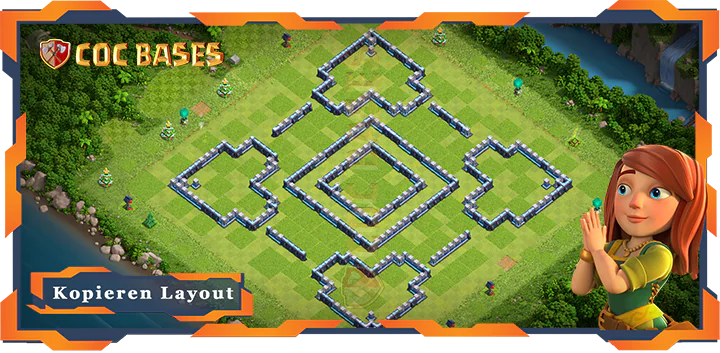 COC Basen Mauern Clash of Clans RH14 Trophäe Basis