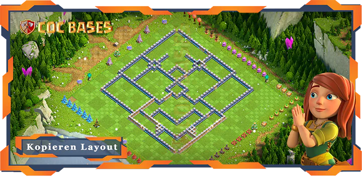 COC Basen Mauern Clash of Clans RH15 Anti 3 Stern Basis
