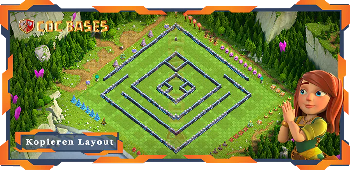 COC Basen Mauern Clash of Clans RH15 Anti LuftAnti ElektroAnti BallonAnti Drache Basen