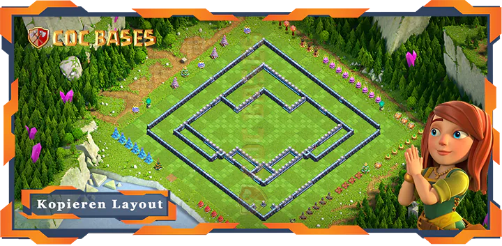COC Basen Mauern Clash of Clans RH15 Anti2 Stern Basis