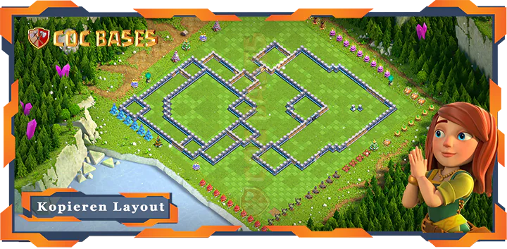COC Basen Mauern Clash of Clans RH15 Hybrid Basis