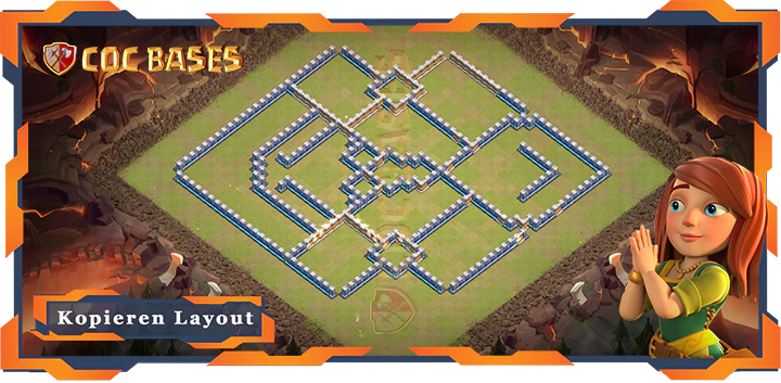 COC Basen Mauern Clash of Clans RH16 Kriegs basis - CKL (Clankriegsliga) Basen