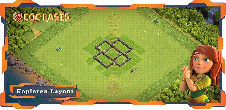 COC Basen Mauern Clash of Clans RH4 Anti 3 Stern Basis