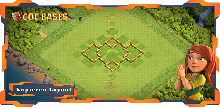 COC Basen Mauern Clash of Clans RH5 Anti 2 Stern Basis
