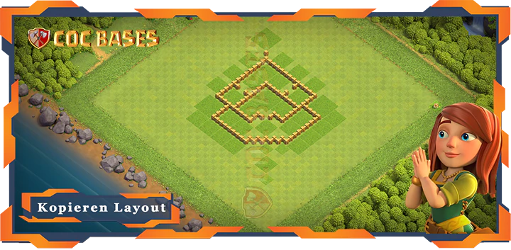 COC Basen Mauern Clash of Clans RH5 Anti 3 Stern Basis