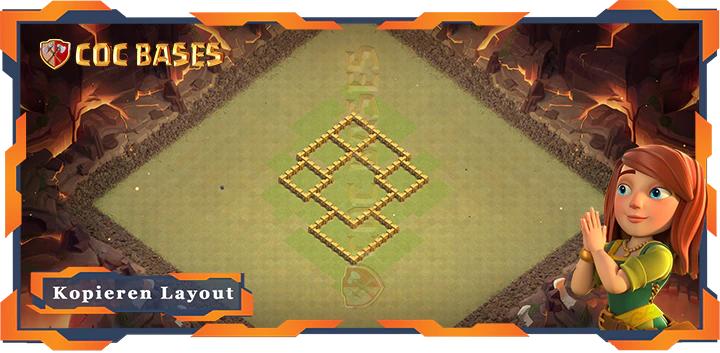 COC Basen Mauern Clash of Clans RH5 Krieg Basis - CkL (Clan Krieg Liga) Basen
