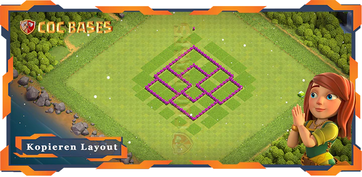 COC Basen Mauern Clash of Clans RH6 Anti LuftAnti ElektroAnti BallonAnti Drache Basis