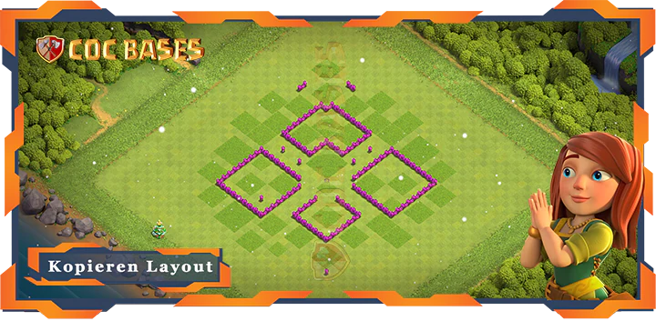 COC Basen Mauern Clash of Clans RH6 Trophäe Basis