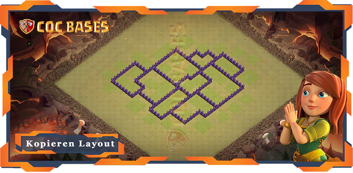 COC Basen Mauern Clash of Clans RH7 Krieg Basis - CkL (Clan Krieg Liga) Basen
