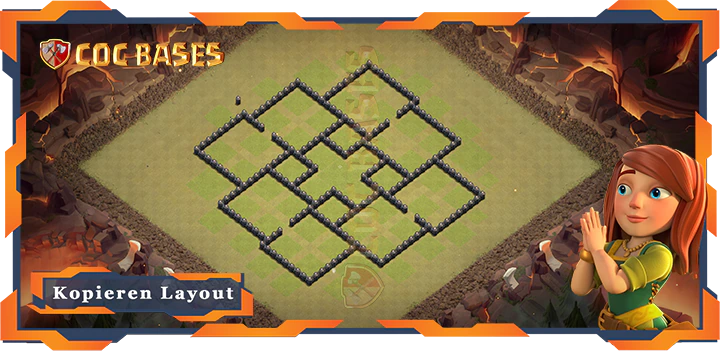 COC Basen Mauern Clash of Clans RH8 Krieg Basis - CkL (Clan Krieg Liga) Basen