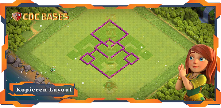 COC Basen Mauern Clash of Clans RH9 Hybrid Basis