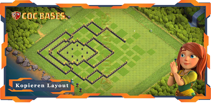 COC Basen Mauern Clash of Clans RH9 Hybrid Basis