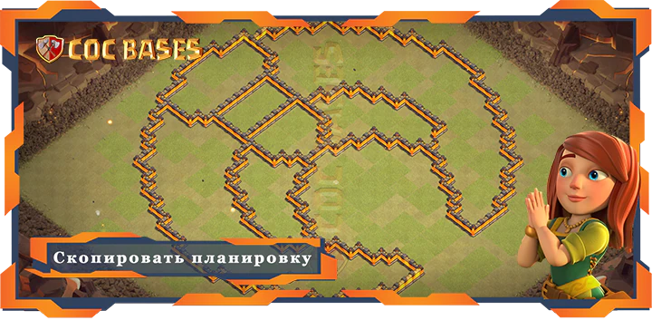 Топ Военная База TX10 с Ссылкa, Анти Все Планировка - Clash of Clans (107)