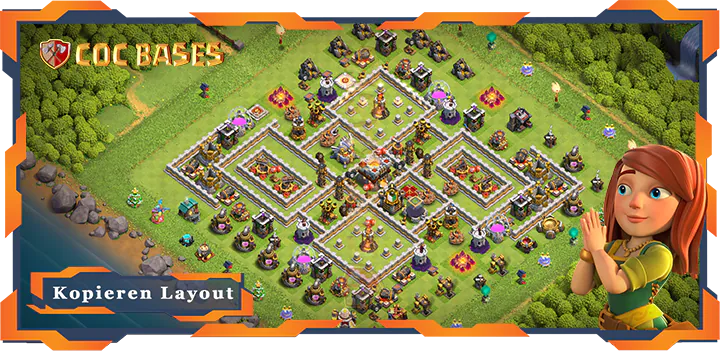 Clash of Clans RH11 Anti LuftAnti ElektroAnti BallonAnti Drache Basis