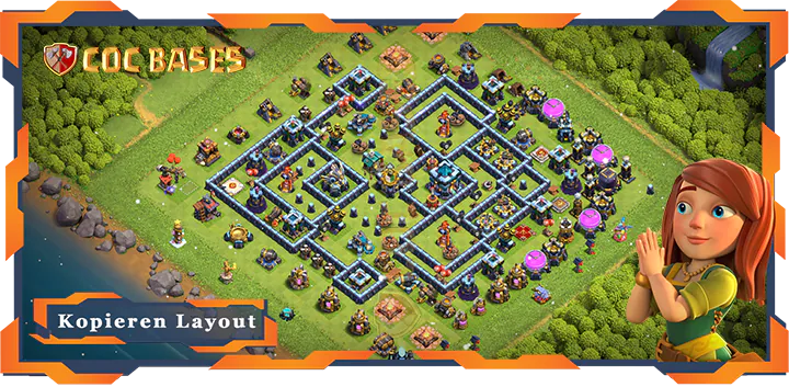 Clash of Clans RH13 Anti Luft Anti Elektro Anti Ballon Anti Drache Basen