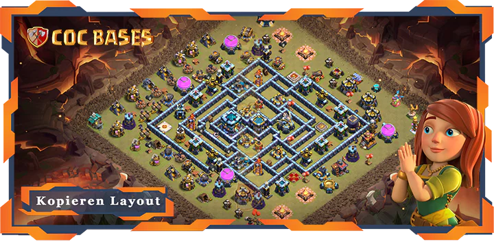 Clash of Clans RH13 Krieg Basis - CKL (Clankriegsliga) Basen