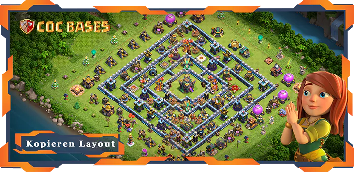 Clash of Clans RH14 Anti LuftAnti ElektroAnti BallonAnti Drache Basis