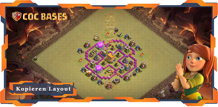 Clash of Clans RH6 Krieg Basis - CkL (Clan Krieg Liga) Basen