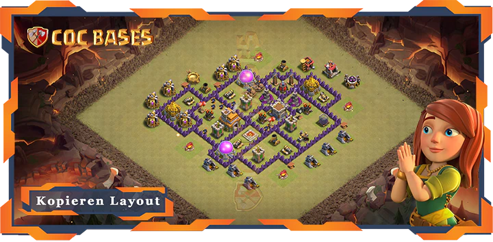 Clash of Clans RH7 Krieg Basis - CkL (Clan Krieg Liga) Basen