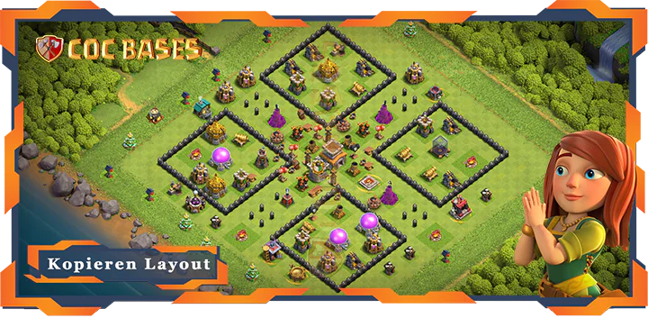 Clash of Clans RH8 Anti 2 Stern Basis