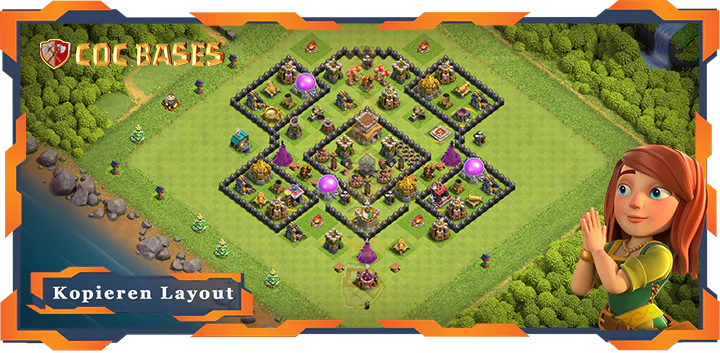 Clash of Clans RH8 Anti LuftAnti ElektroAnti BallonAnti Drache Basis