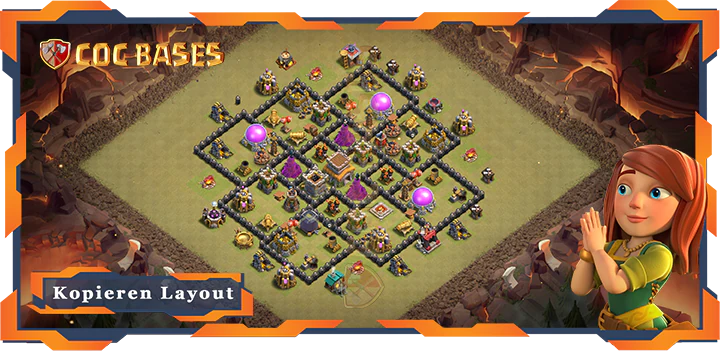 Clash of Clans RH8 Krieg Basis - CkL (Clan Krieg Liga) Basen