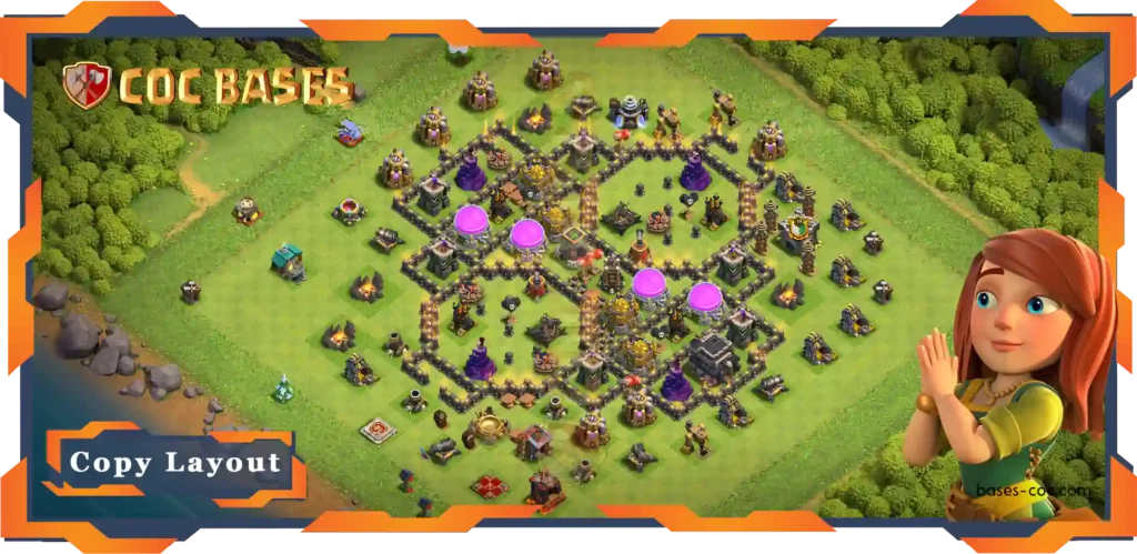 Top Farming Base TH9 max level with Link - Clash of Clans (115)