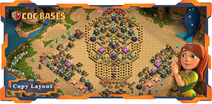 Top TrollFunny Base TH14 with Link - Clash of Clans (106)