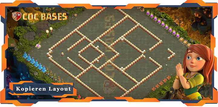 COC Basen Mauern Clash of Clans RH16 Anti 3 Stern Basen