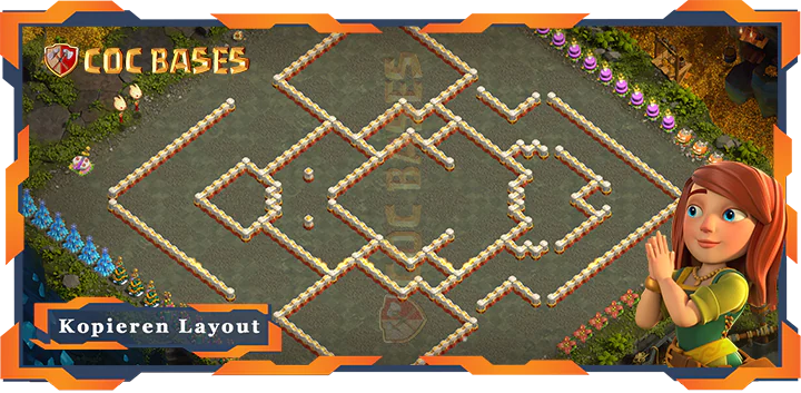 COC Basen Mauern Clash of Clans RH16 Trophäen Basen