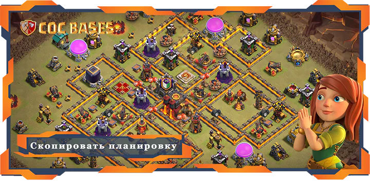 Топ Военная База ТХ10 с Ссылкa, Защита, Анти Все Планировка - Clash of Clans (144)