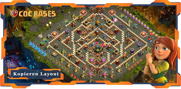 Beste Anti 3 Sterne Basis RH17 met Link, Anti Luft layout - Clash of Clans (08)