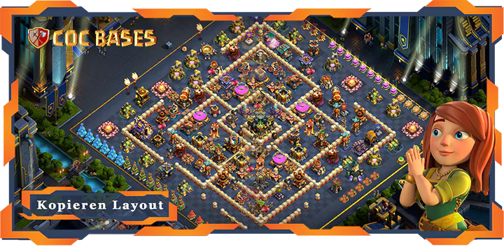Beste Basis RH17 met Link, Farmen, Hybrid layout - Clash of Clans (86)