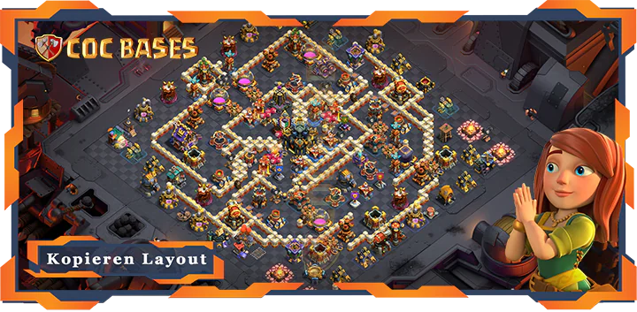 Beste Basis RH17 met Link, KriegCKL, Anti Alles, Verteidigung layout - Clash of Clans (30)