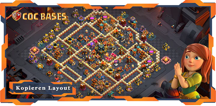 Beste Basis RH17 met Link, KriegCKL, Verteidigung layout - Clash of Clans (51)