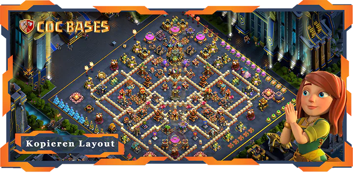 Beste Basis RH17 met Link, KriegCKL, Verteidigung layout - Clash of Clans (94)