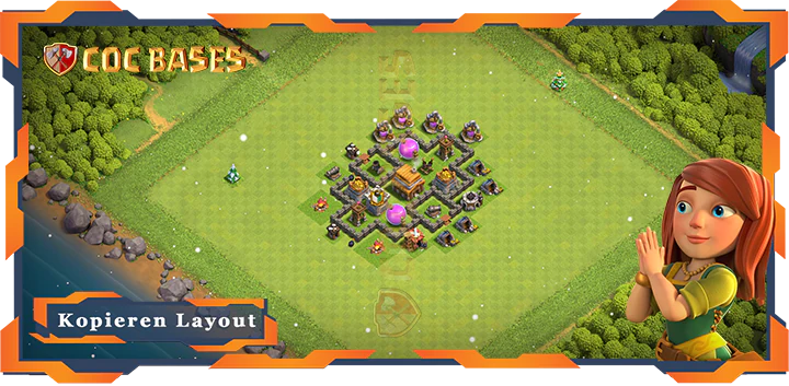 Beste Basis RH4 Max. Level mit Link, Farmen Layout - Clash of Clans (06)