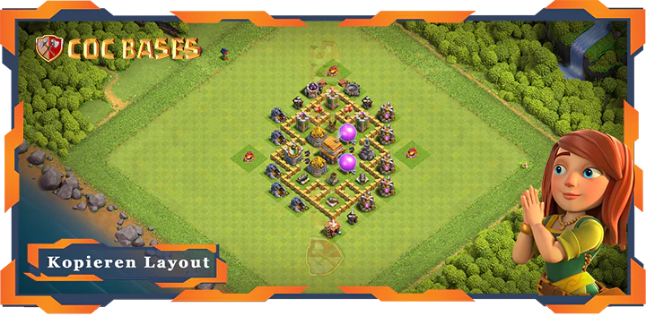 Beste Basis RH5 mit Link, Anti 2 Sterne, Hybrid, Farmen Layout - Clash of Clans (31)