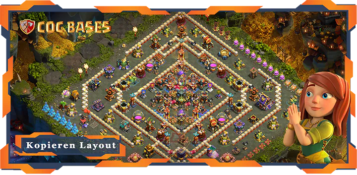 Beste Farmen Basis RH17 met Link, Anti 2 Sterne, Anti 3 Sterne, Hybrid layout - Clash of Clans 2024 (02)