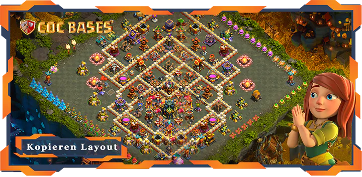Beste Farmen Basis RH17 met Link, Anti 3 Sterne layout - Clash of Clans (40)