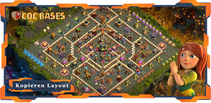 Beste Farmen Basis RH17 met Link, Anti Alles layout - Clash of Clans (84)