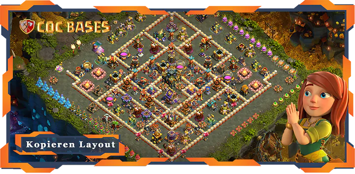 Beste Farmen Basis RH17 met Link, Anti Luft, Anti 3 Sterne layout - Clash of Clans (07)