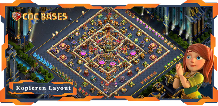 Beste Farmen Basis RH17 met Link, Hybrid, Anti 3 Stern layout - Clash of Clans (92)