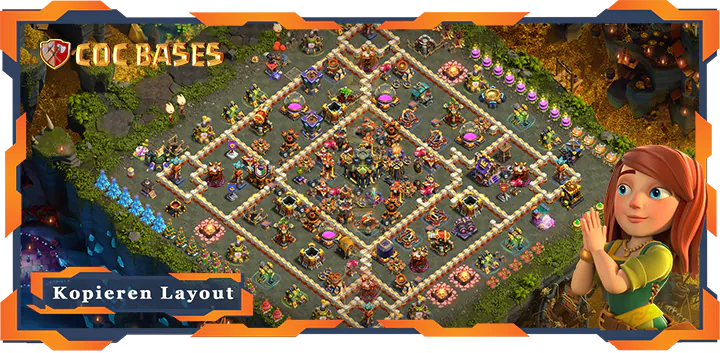 Beste Farmen Basis RH17 met Link, Hybrid, Anti Luft, Anti 2 Sterne, Anti 3 Sterne layout - Clash of Clans (01)