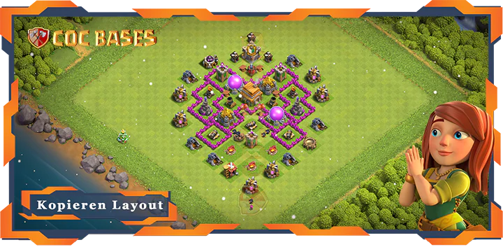 Beste Hybrid Basis RH6 mit Link, Anti 3 Sterne, Farmen Layout – Clash of Clans (58)