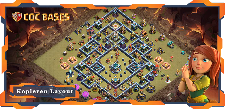 Beste Krieg Basis RH13 mit Link, Anti 2 Stern, Anti 3 Stern, KriegCKL Layout - Clash of Clans (04)